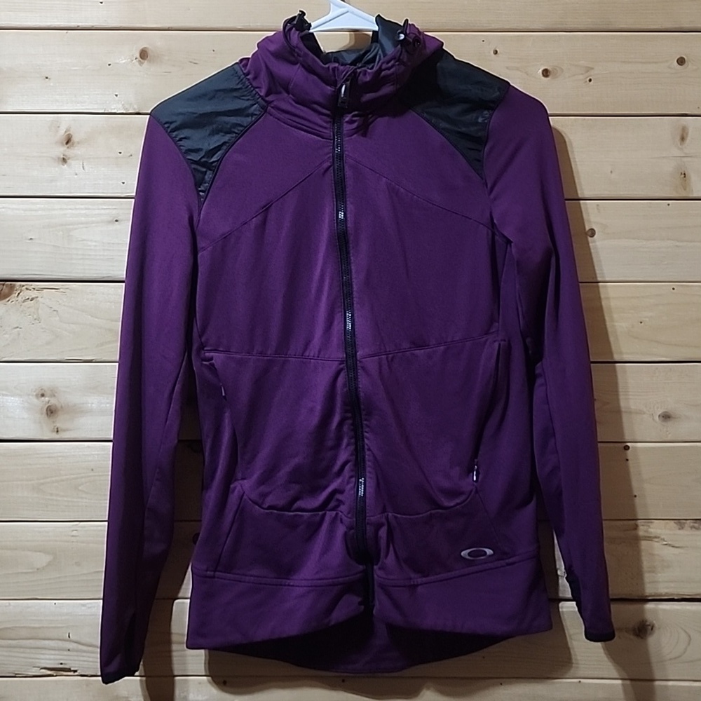 Oakley Purple Training Work Out Stretch Jacket W/ Pockets Size XS